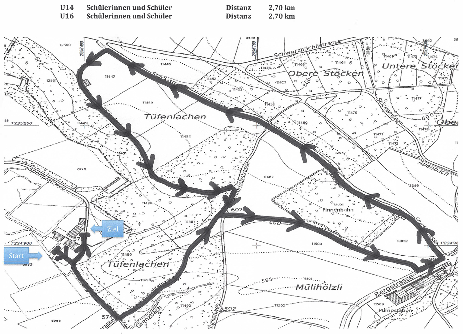 strecke 2 7km